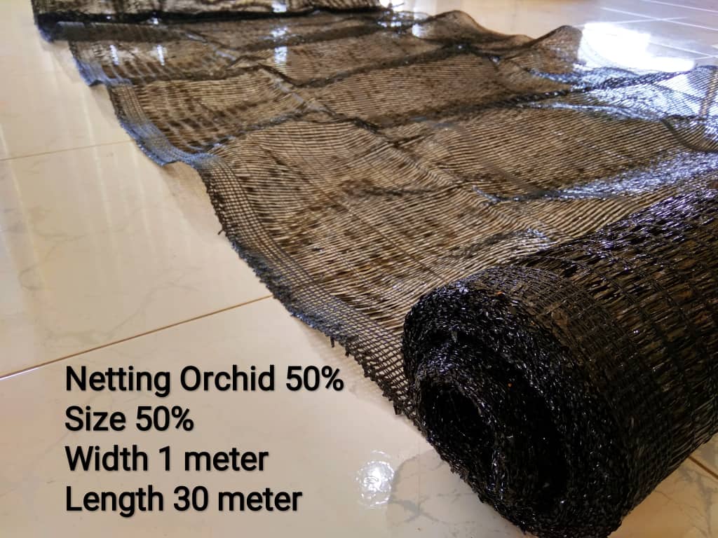 Netting Hitam (Orkid 50%) Lebar 1 Meter | Abi Agro